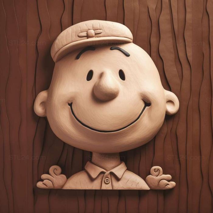 Characters (st charlie brown 3, HERO_2627) 3D models for cnc